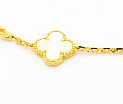 ¡®Glow Jewelry¡¯CLOVER BRACELET 5 MOTIFS ONYX MOP