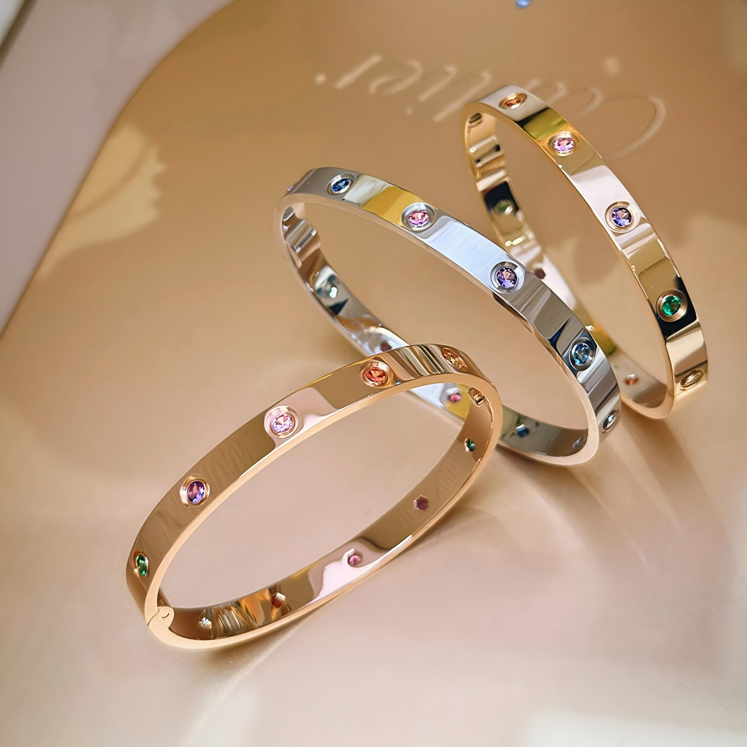 [Glow Jewelry]2026 RAINBOW LOVE BRACELET 6.1MM  10 DIAMONDS