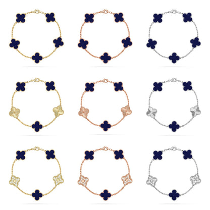[Glow Jewelry]New CLOVER 5 MOTIF LAPIS LAZULI BRACELET COLLECTION