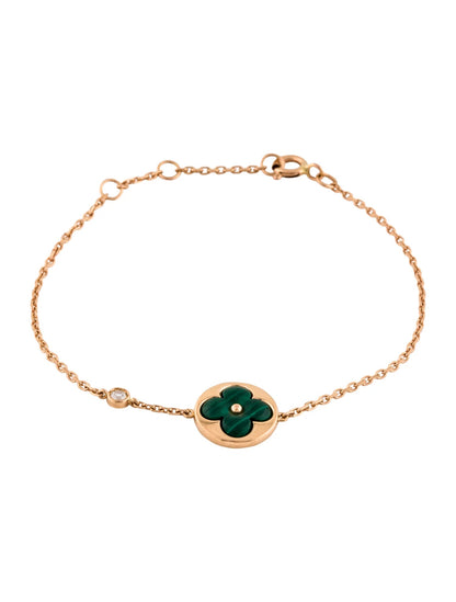 ¡®Glow Jewelry¡¯SUN MALACHITE 1 DIAMOND PINK GOLD BRACELET