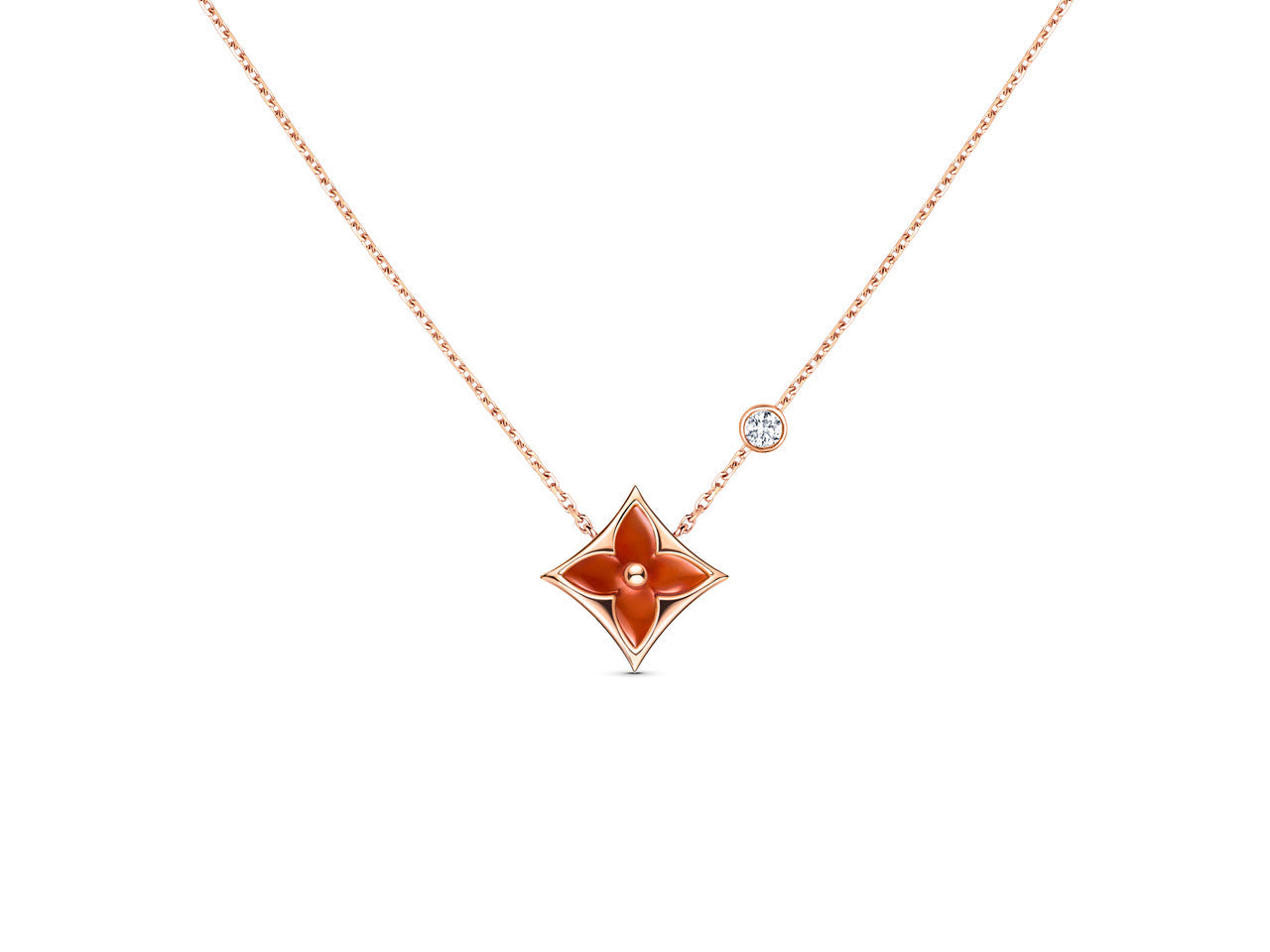 ¡®Glow Jewelry¡¯STAR NECKLACE PINK GOLD 1 DIAMOND
