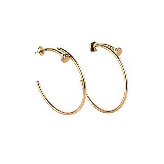 [Glow Jewelry]JUSTE EARRINGS GOLD DIAMONDS 1.8MM
