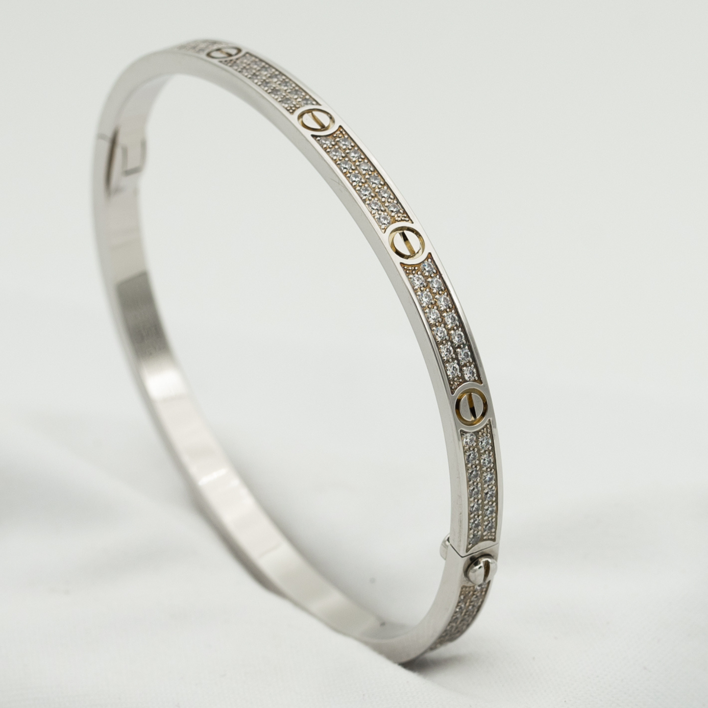 [Glow Jewelry]LOVE BRACELET 3.65MM DIAMOND-PAVED