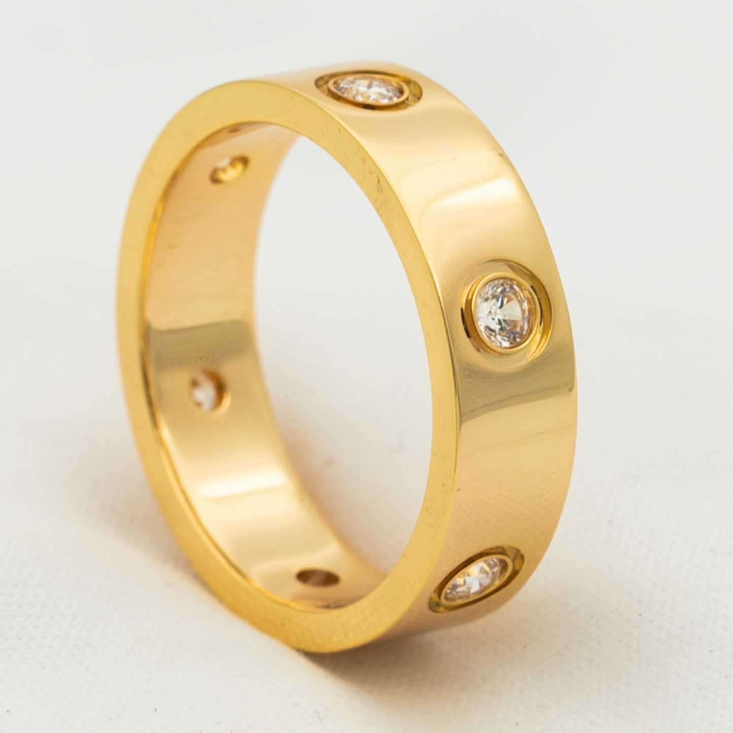 ¡®Glow Jewelry¡¯LOVE RING 5.5MM 6 DIAMONDS PINK GOLD
