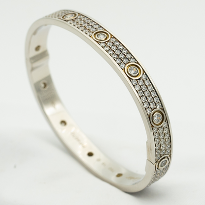 [Glow Jewelry]LOVE BRACELET 6.1MM DIAMOND-PAVED 10 BIG DIAMONDS