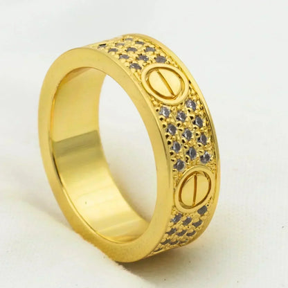 ¡®Glow Jewelry¡¯LOVE RING 5.5MM DIAMONDS PAVED