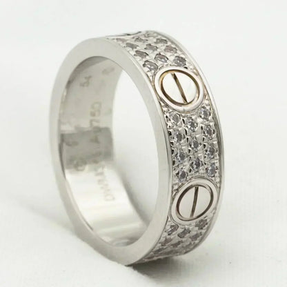 [Glow Jewelry]LOVE RING 5.5MM DIAMONDS PAVED