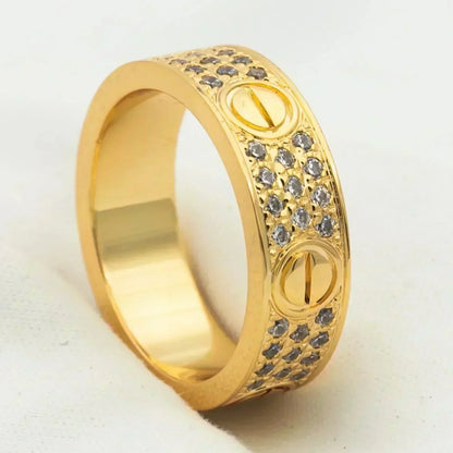 ¡®Glow Jewelry¡¯LOVE RING 5.5MM DIAMONDS PAVED