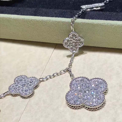 ¡®Glow Jewelry¡¯CLOVER 6 MOTIFS SILVER DIAMOND BRACELET