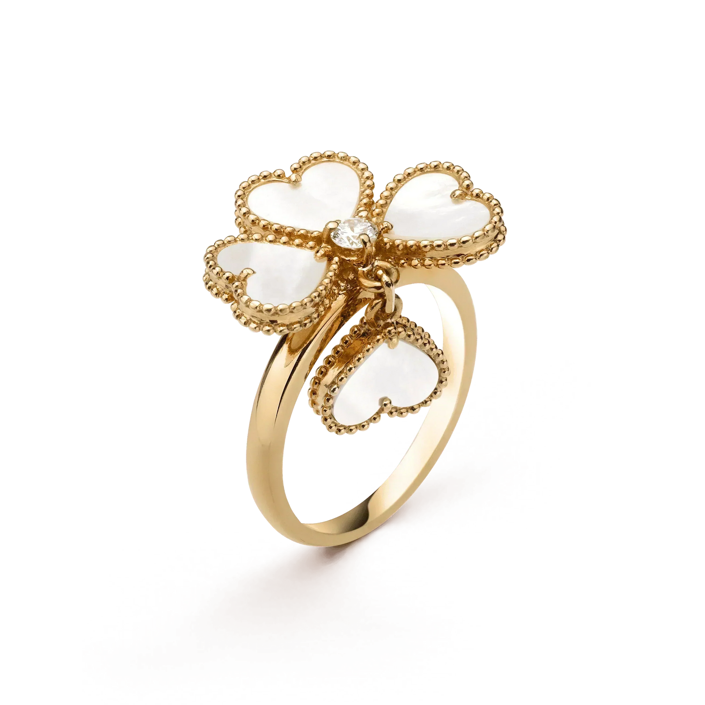 [Glow Jewelry]SWEET CLOVER WHITE MOP RING