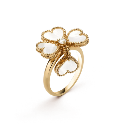 ¡®Glow Jewelry¡¯SWEET CLOVER WHITE MOP RING