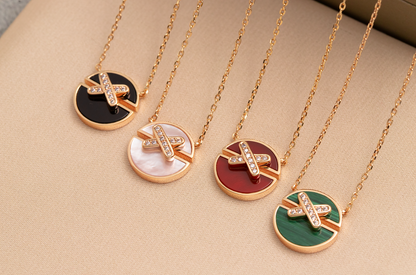 ¡®Glow Jewelry¡¯JEUX DE PINK GOLD DIAMOND NECKLACE