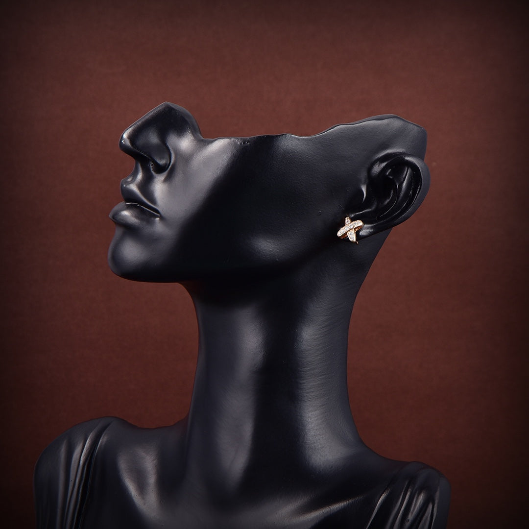 [Glow Jewelry]JEUX DE GOLD DIAMOND EARRINGS