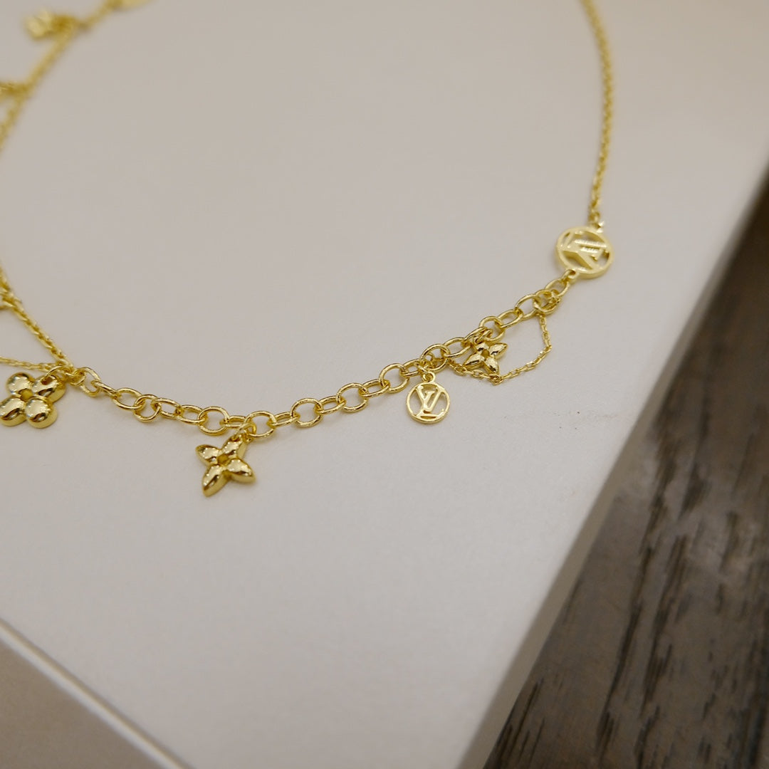 [Glow Jewelry]BLOOMING SUPPLE NECKLACE BRASS