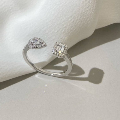 [Glow Jewelry]MY TWIN TOI & MOI SILVER DIAMOND RING