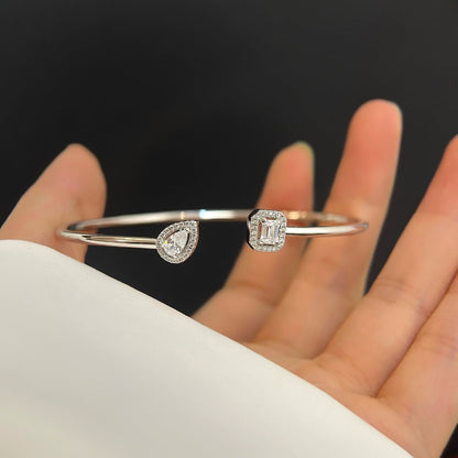 [Glow Jewelry]JONC FLEX MY TWIN TOI & MOI SILVER DIAMOND BRACELET