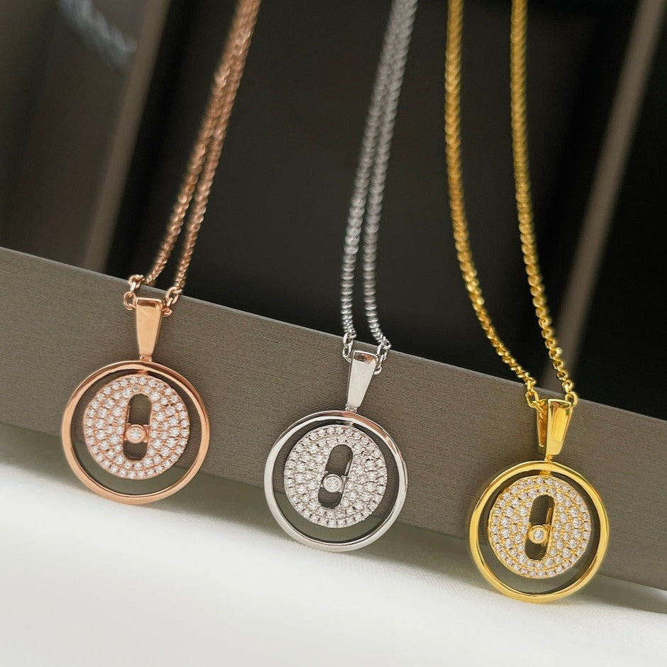 [Glow Jewelry]LUCKY MOVER PM PAVED NECKLACE