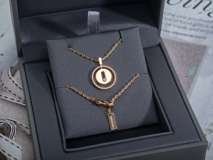 [Glow Jewelry]LUCKY MOVE PM NECKLACE PINK GOLD DIAMOND