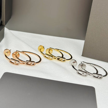 [Glow Jewelry]CREOLES MOVE UNO PM DIAMOND EARRINGS