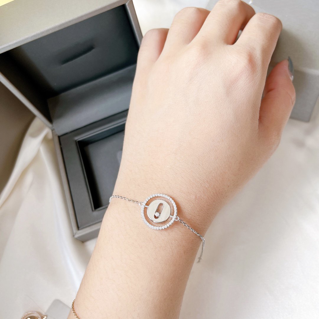 [Glow Jewelry]LUCKY MOVE PAVED DIAMOND BRACELET