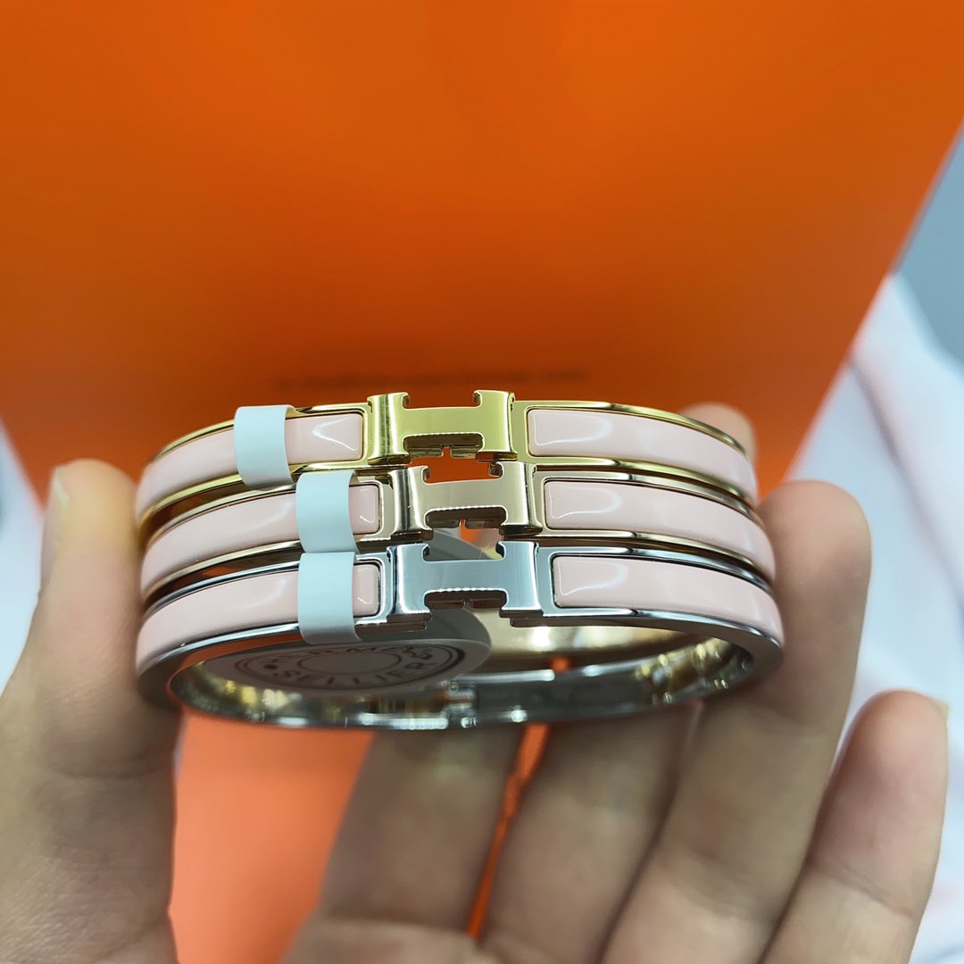 [Glow Jewelry]CLASSIC HM CLIC  PINK 8MM ENAMEL BRACELET