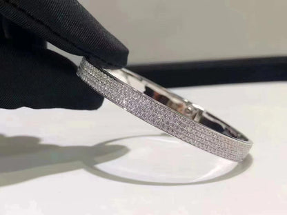 [Glow Jewelry]HM KELLY BRACELET IN SILVER AND FULL PAVE DIAMOND
