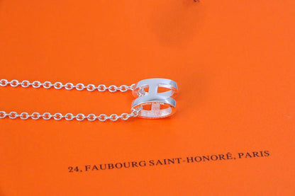 [Glow Jewelry]HM NECKLACE H LETTER OVAL SERIES