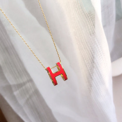 ¡®Glow Jewelry¡¯HM CLIC RED ENAMEL GOLD NECKLACE