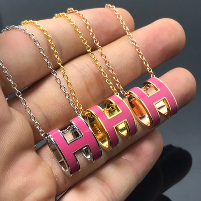 [Glow Jewelry]H NECKLACE PINK