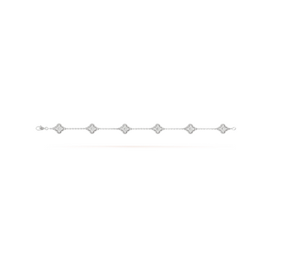 ¡®Glow Jewelry¡¯CLOVER 6 MOTIF SILVER DIAMOND BRACELET