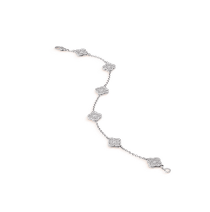 ¡®Glow Jewelry¡¯CLOVER 6 MOTIF SILVER DIAMOND BRACELET