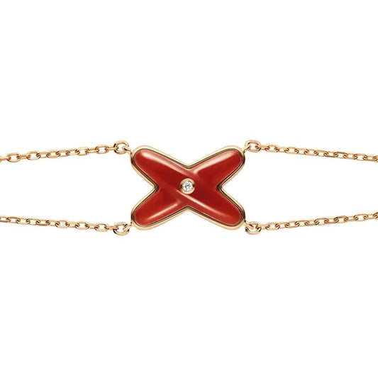 ¡®Glow Jewelry¡¯JEUX BRACELET CARNELIAN PINK GOLD 1 DIAMOND