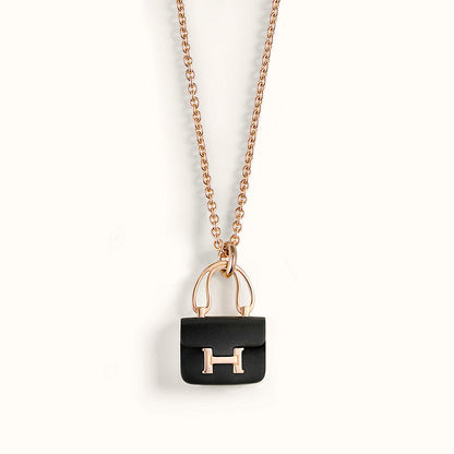 ¡®Glow Jewelry¡¯CONSTANCE BLACK PEDANT PINK GOLD NECKLACE