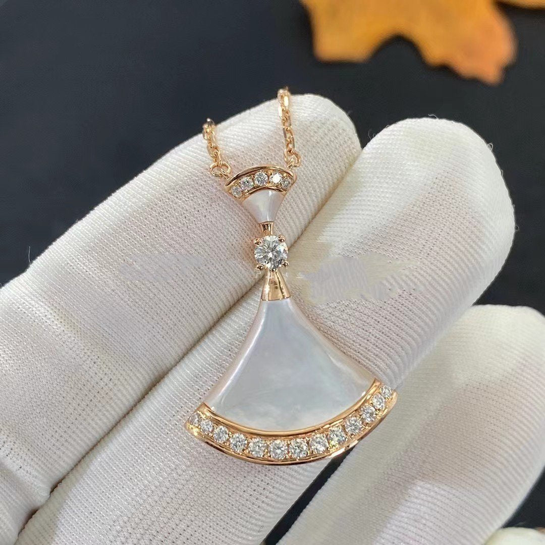 [Glow Jewelry]DREAM NECKLACE MOP PINK GOLD DIAMOND