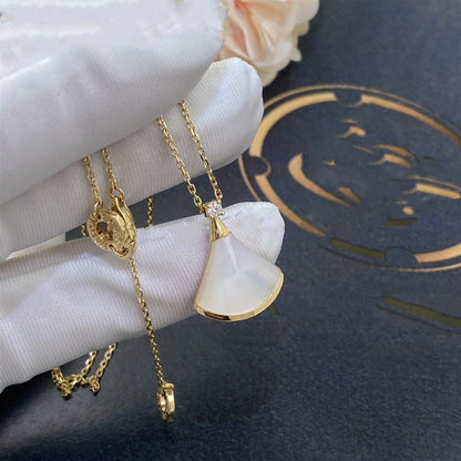 [Glow Jewelry]DREAM NECKLACE WHITE MOP GOLD 1 DIAMOND