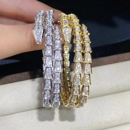 [Glow Jewelry]SERPENTI BRACELET GOLD DIAMOND DOUBLE ROW