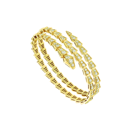 [Glow Jewelry]SERPENTI BRACELET GOLD DIAMOND DOUBLE ROW