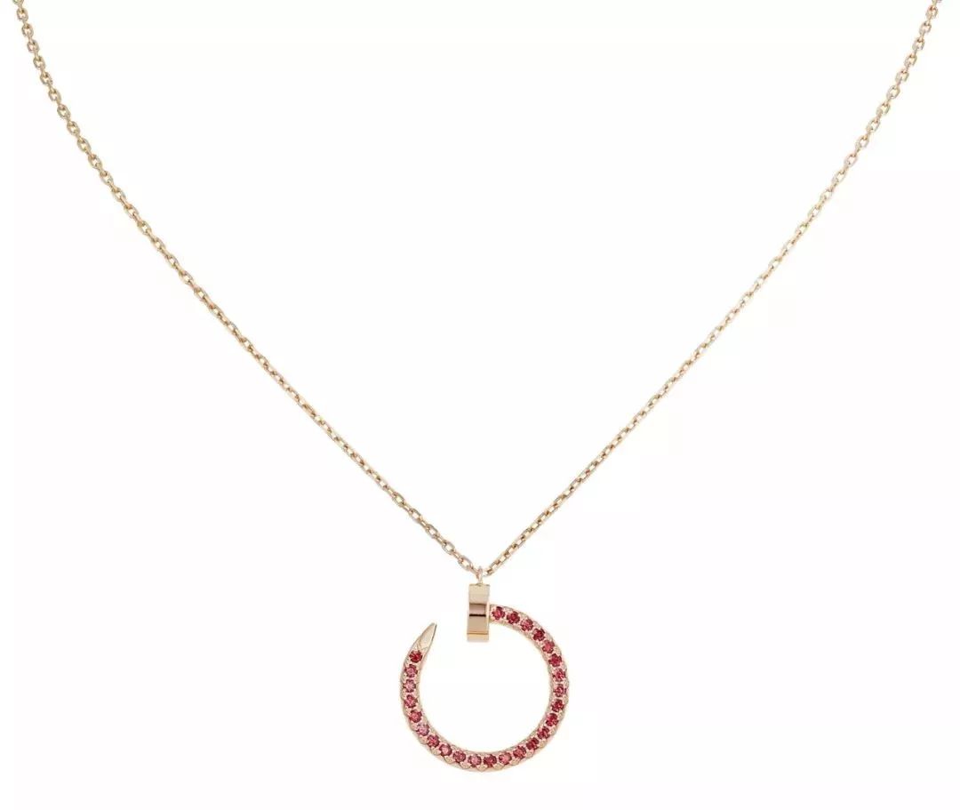 ¡®Glow Jewelry¡¯JUSTE NECKLACE GOLD RED DIAMONDS