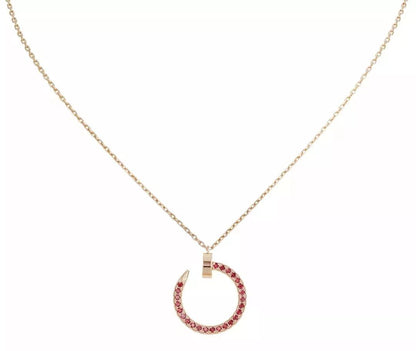 ¡®Glow Jewelry¡¯JUSTE NECKLACE GOLD RED DIAMONDS
