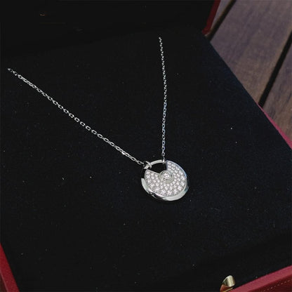 ¡®Glow Jewelry¡¯AMULETTE SILVER FULL DIAMOND NECKLACE
