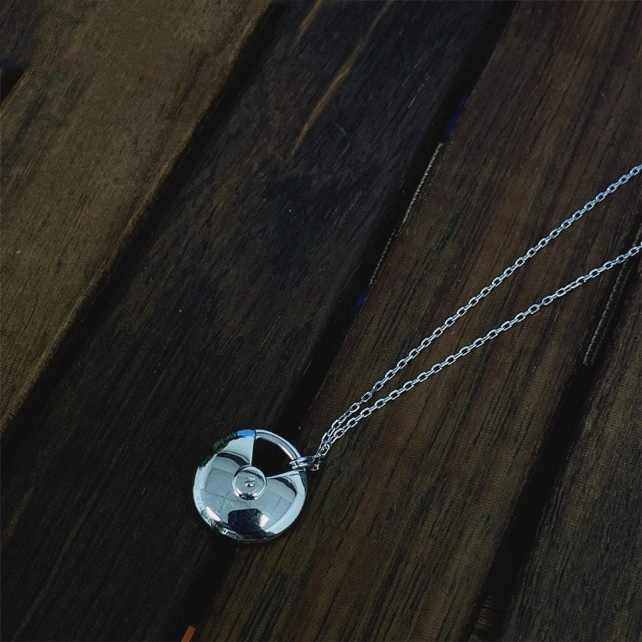 [Glow Jewelry]AMULETTE SILVER FULL DIAMOND NECKLACE