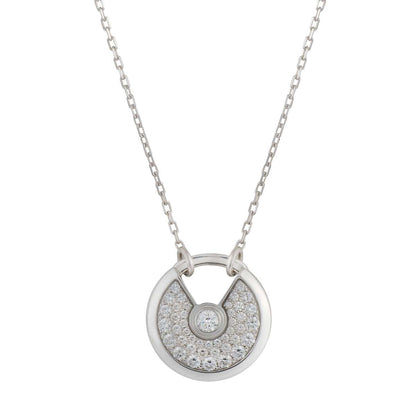 [Glow Jewelry]AMULETTE SILVER FULL DIAMOND NECKLACE
