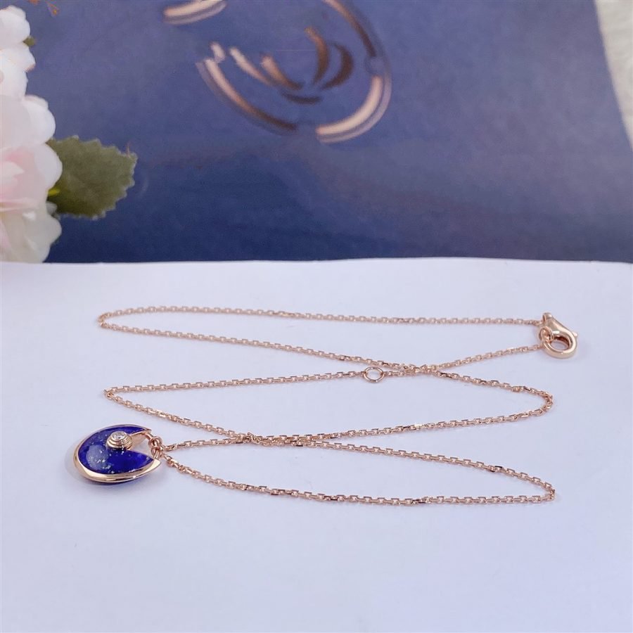 [Glow Jewelry]AMULETTE ROSE GOLD AGATE NECKLACE