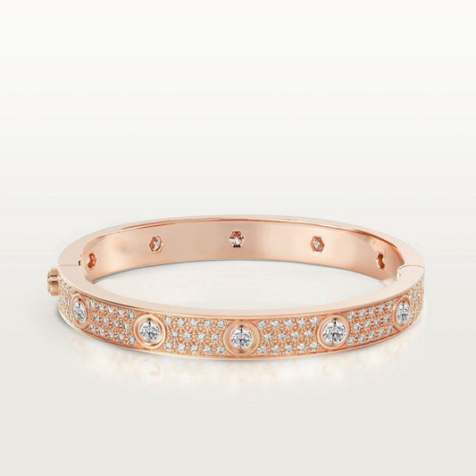 ¡®Glow Jewelry¡¯LOVE BRACELET 6.1MM DIAMOND-PAVED 10 BIG DIAMONDS