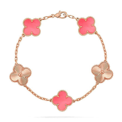 [Glow Jewelry] CLOVER 5 MOTIFS  PINK MOP BRACELET COLLECTION