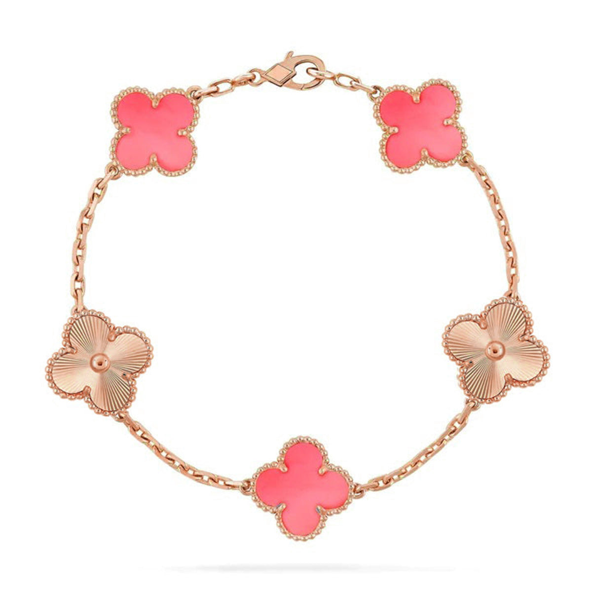 [Glow Jewelry]New  CLOVER 5 MOTIFS  PINK MOP BRACELET COLLECTION