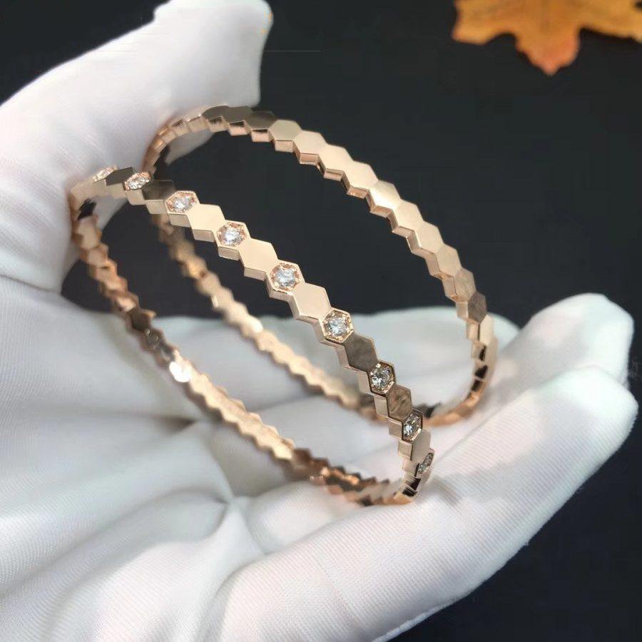 ¡®Glow Jewelry¡¯BEE LOVE PINK GOLD DIAMOND BRACELET