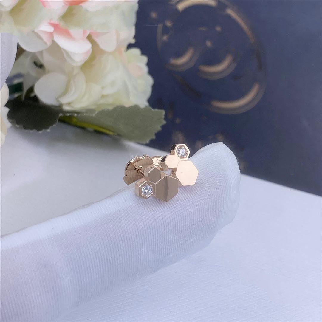 ¡®Glow Jewelry¡¯BEE LOVE PINK GOLD DIAMOND EARRINGS