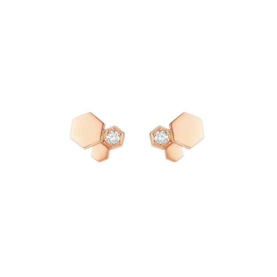 ¡®Glow Jewelry¡¯BEE LOVE PINK GOLD DIAMOND EARRINGS