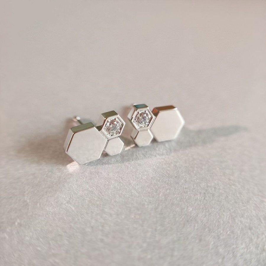 ¡®Glow Jewelry¡¯BEE LOVE SILVER DIAMOND EARRINGS